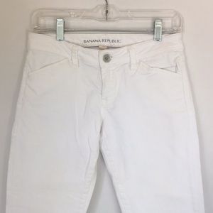 Banana Republic white skinny jeans
